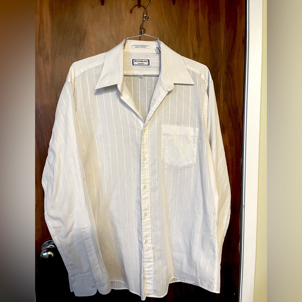 Yves Saint Laurent white button up